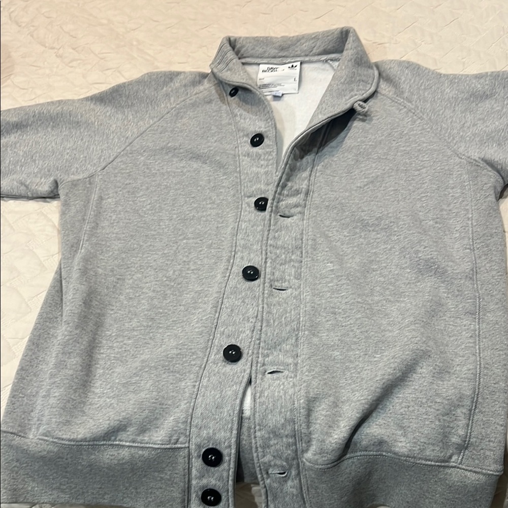 Adidas Gray Button-Up Jacket David Beckham line